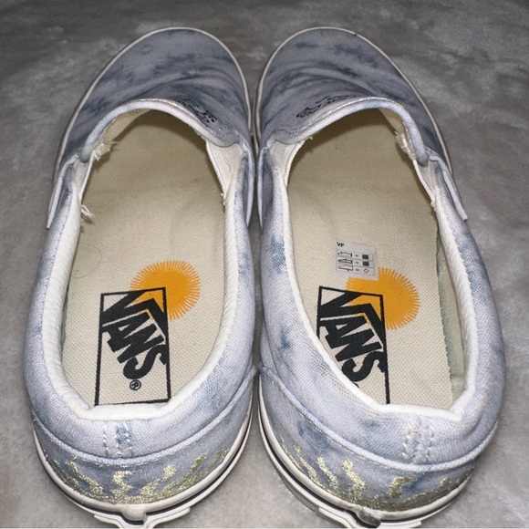 Vans X Park Project White Tie Dye Embroidered Slip On Sneaker Size W7.5 M6 - Picture 11 of 12